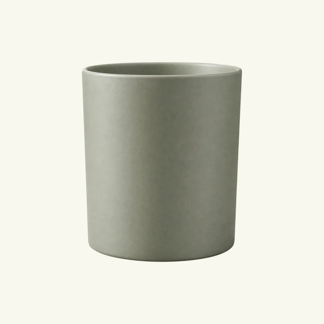 Pure Candle Supplies Melbourne Bobby candle jar in sage green glass, medium size, traditional design with thick walls.