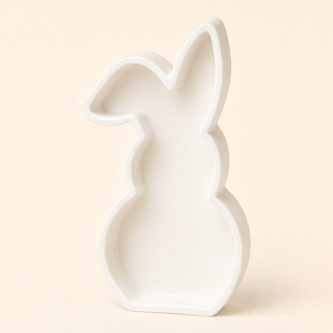 Pure Candle Supplies Melbourne white silicone bunny candle mould for Easter craft projects