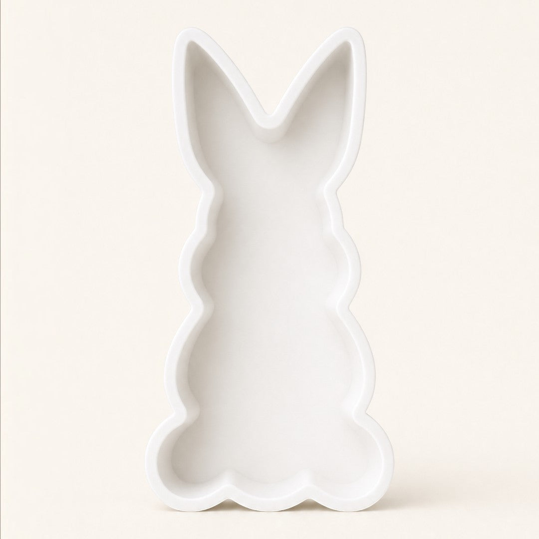 Pure Candle Supplies Melbourne white silicone bunny candle mould for Easter candle making