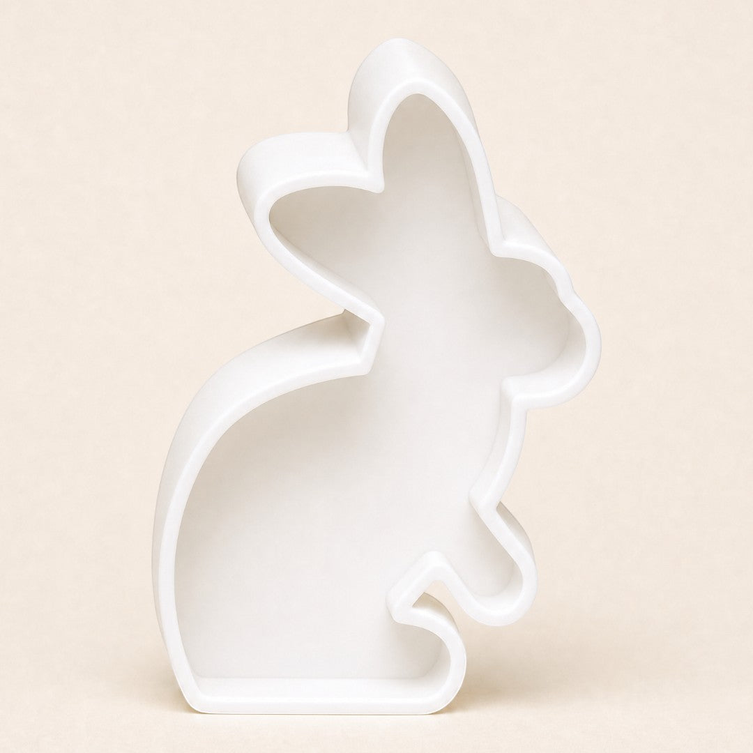 Pure Candle Supplies Melbourne white silicone bunny candle mould for Easter candle making