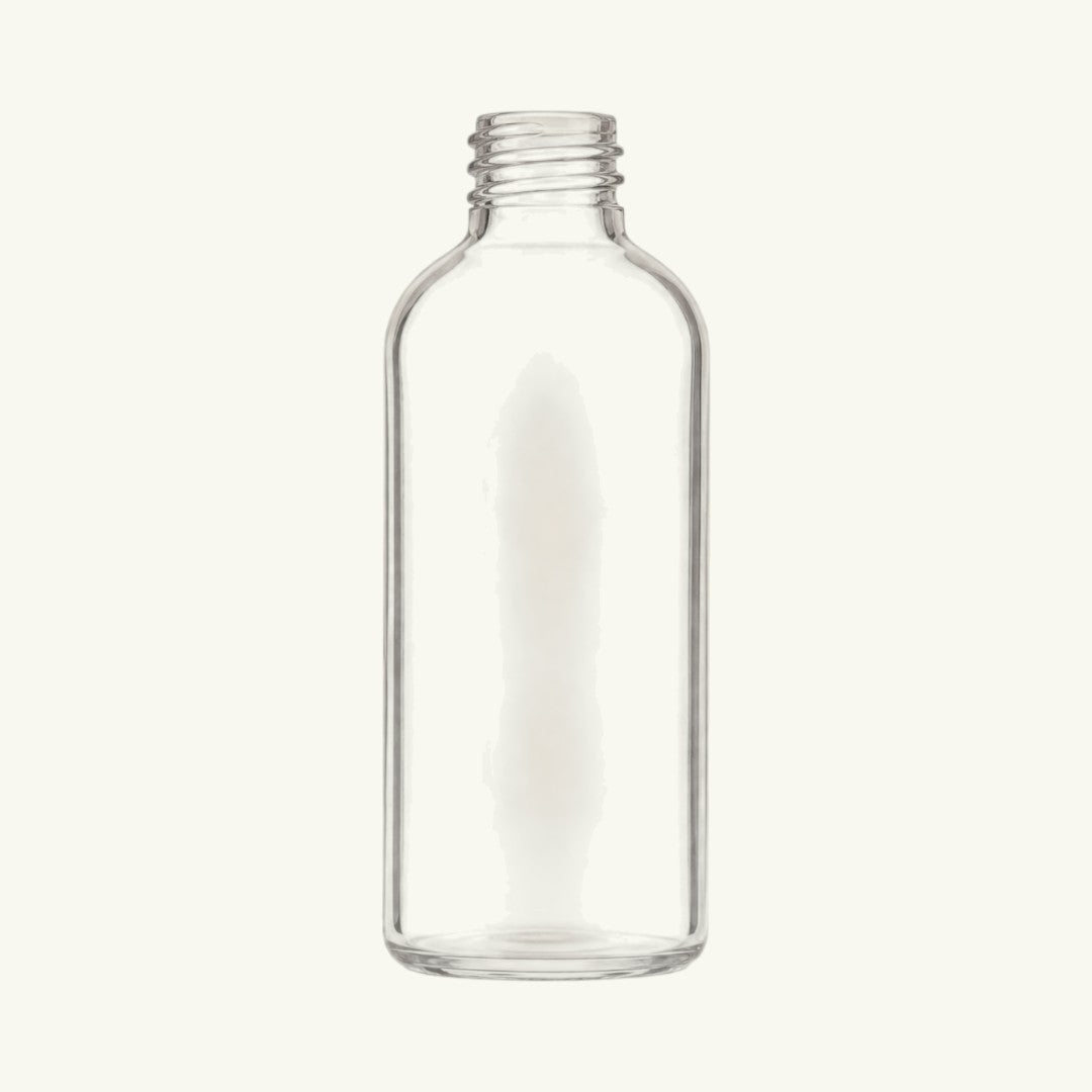 Pure Candle Supplies Melbourne 50ml clear glass room spray bottle with a smooth dual layer coating finish