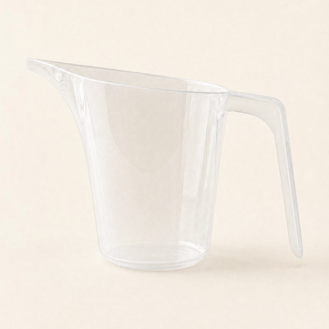 Pure Candle Supplies Melbourne clear plastic pouring jug with a long snout for precise candle wax pouring