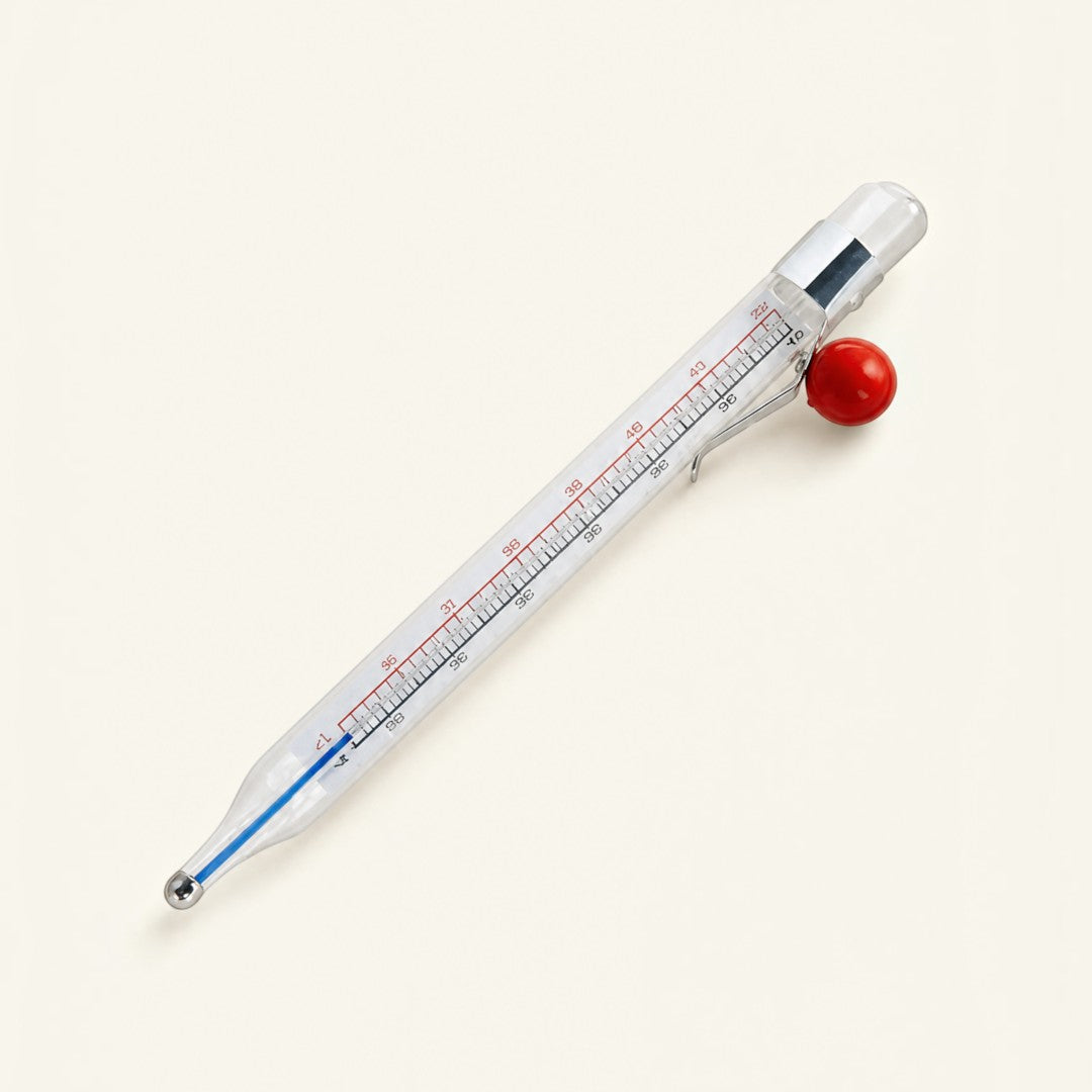 Pure Candle Supplies Melbourne glass mercury thermometer with temperature clip for candle making