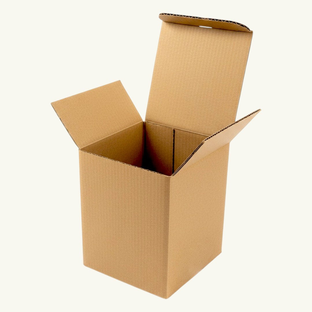 Pure Candle Supplies Melbourne large kraft corrugated cardboard candle jar mailer box with open lid