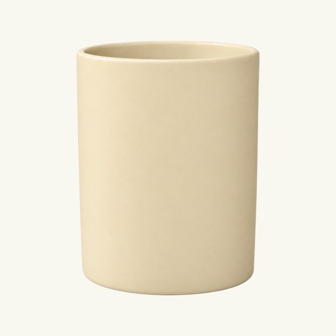 Pure Candle Supplies Melbourne large Bobby candle jar in a smooth nude matte finish with thick glass walls.