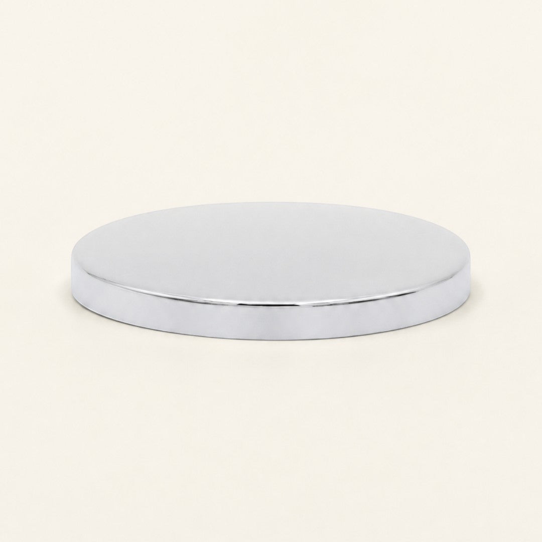 Pure Candle Supplies Melbourne medium shiny silver metal lid for candle jars