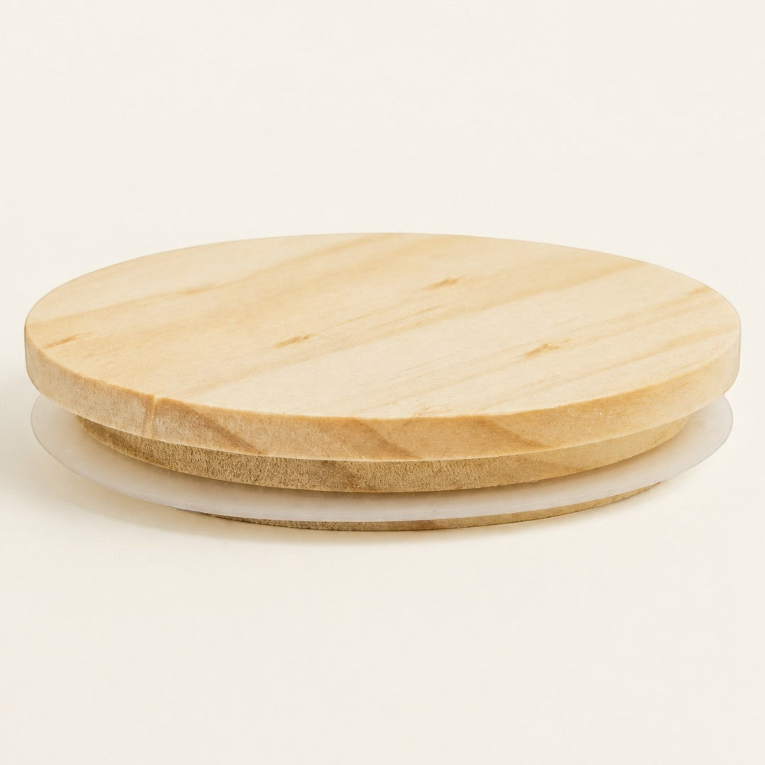 Pure Candle Supplies Melbourne Sienna extra large pine timber lid with silicone seal for candle jars