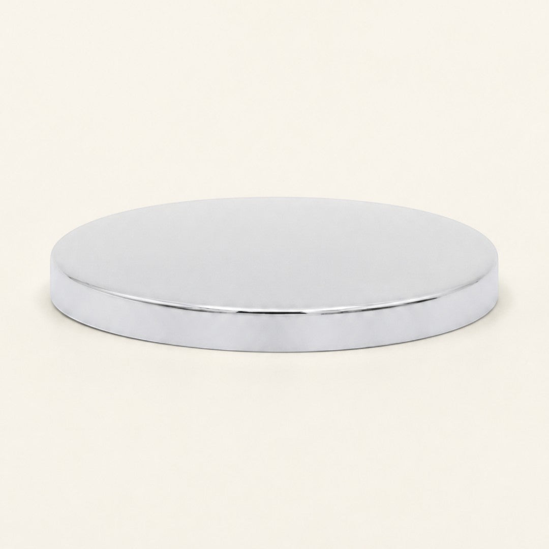 Pure Candle Supplies Melbourne large shiny silver metal lid for candle jars