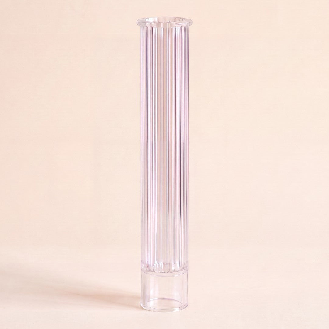 Pure Candle Supplies Melbourne tall ribbed acrylic column pillar candle mould for candle making