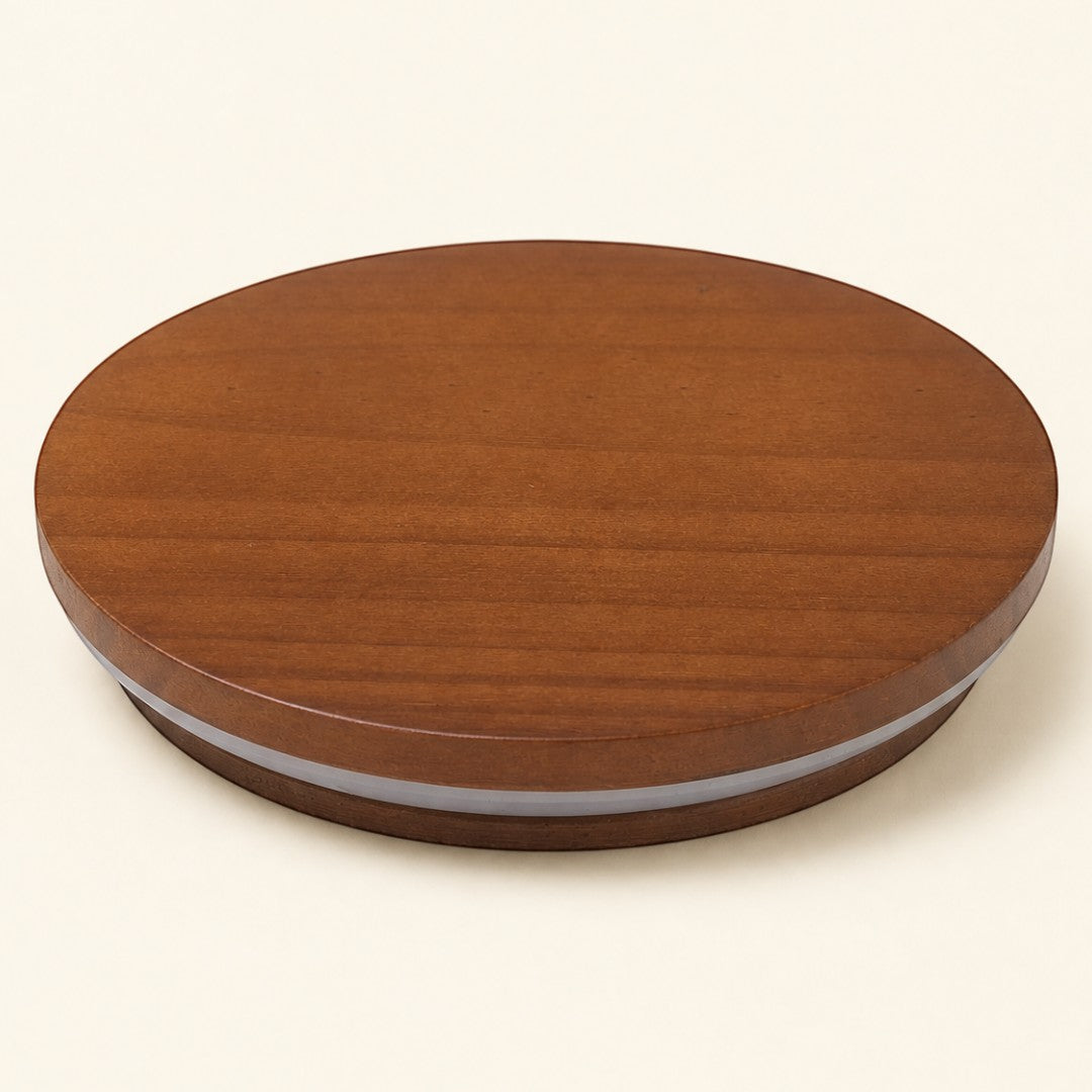 Pure Candle Supplies Melbourne round teak timber lid for Sienna mini candle bowl with silicone seal