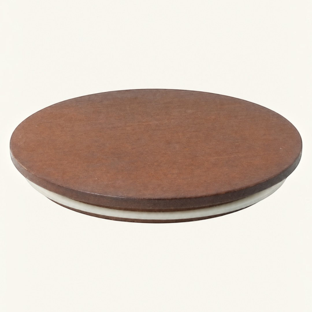 Pure Candle Supplies Melbourne walnut timber lid for Sienna extra large candle jars with a 4mm profile.