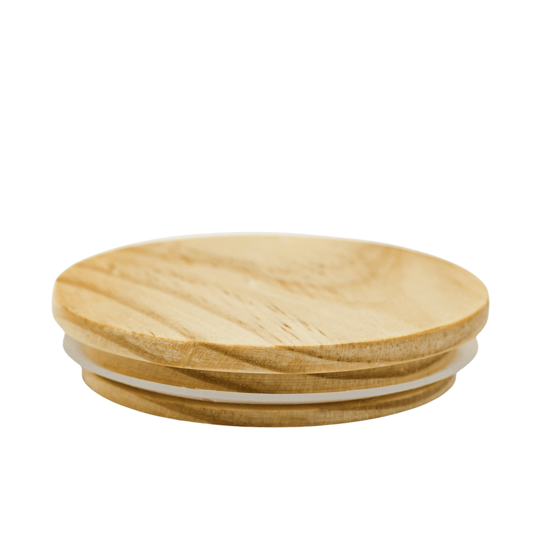 round pine timber candle jar lid