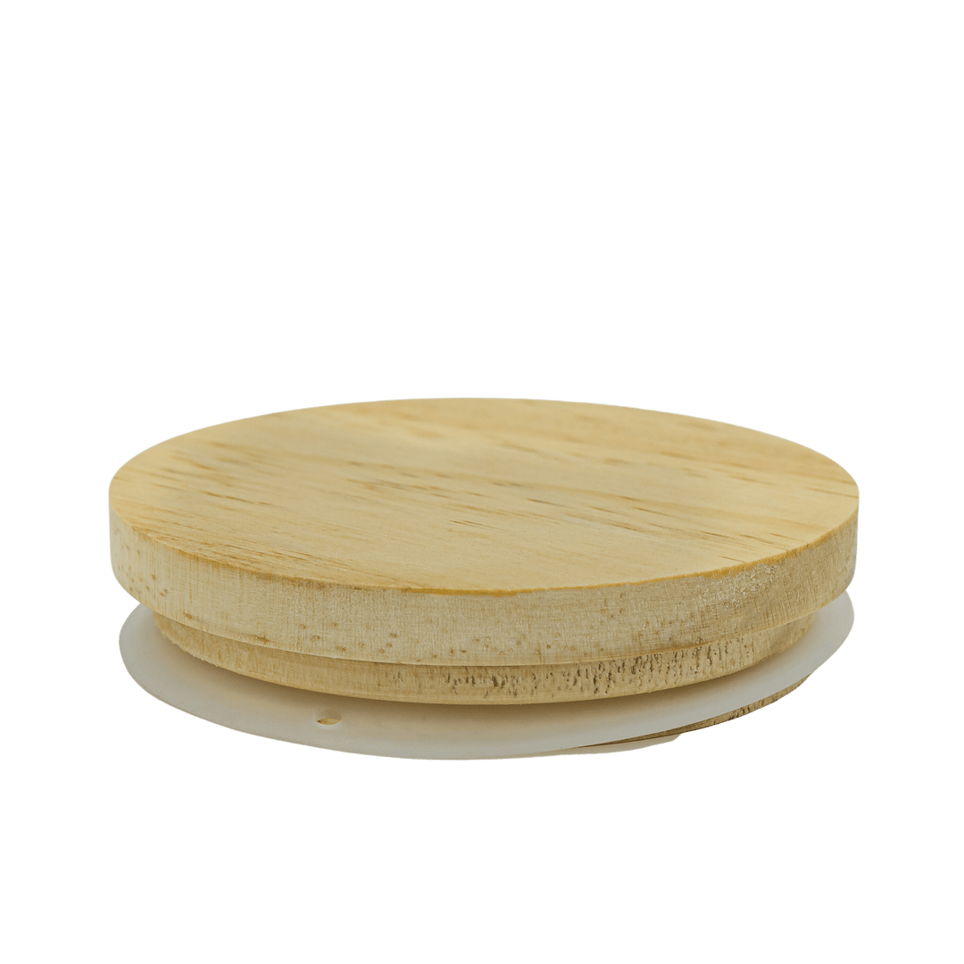 round pine timber candle jar lid