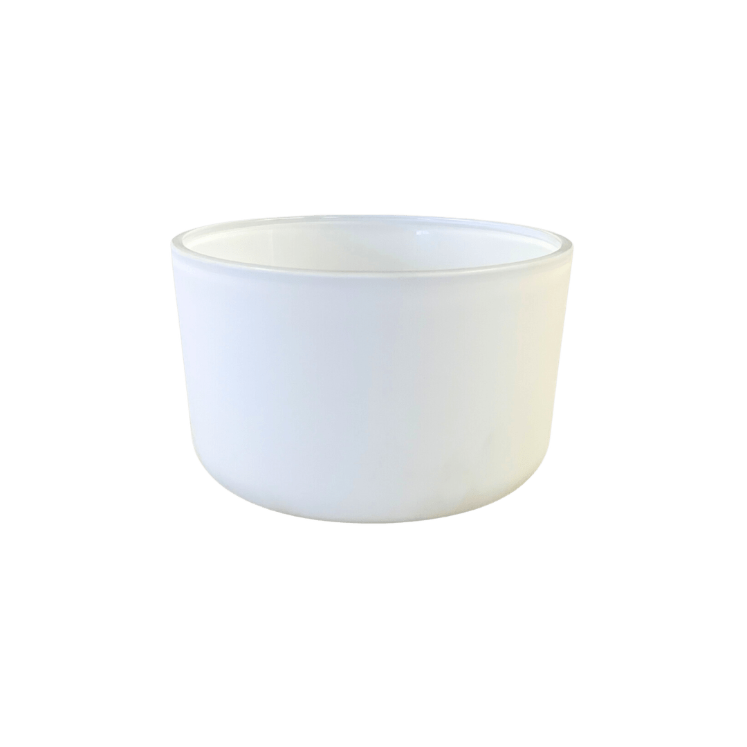 matte white round mini bowl cambridge style candle jar
