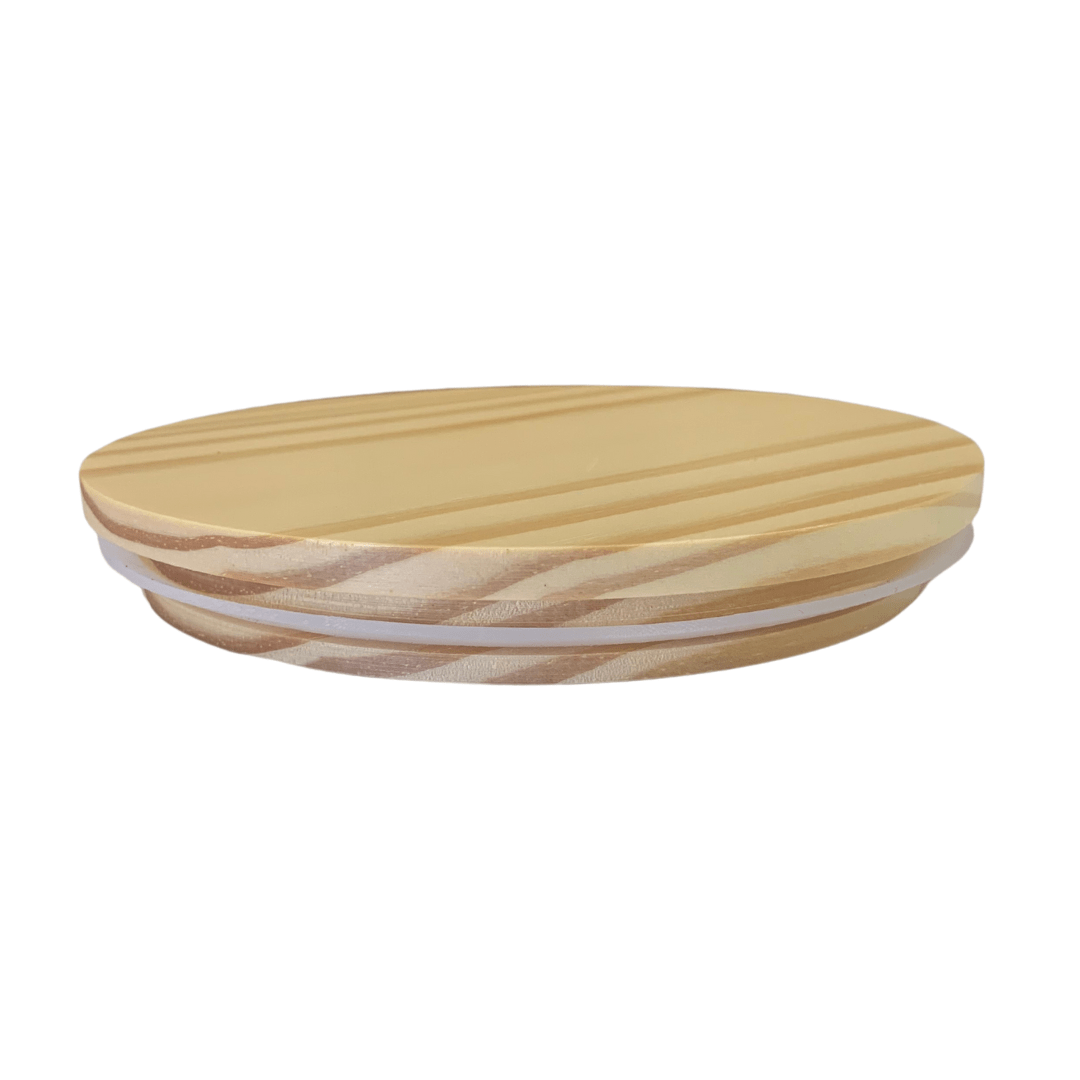 round pine timber lid with silicone strip