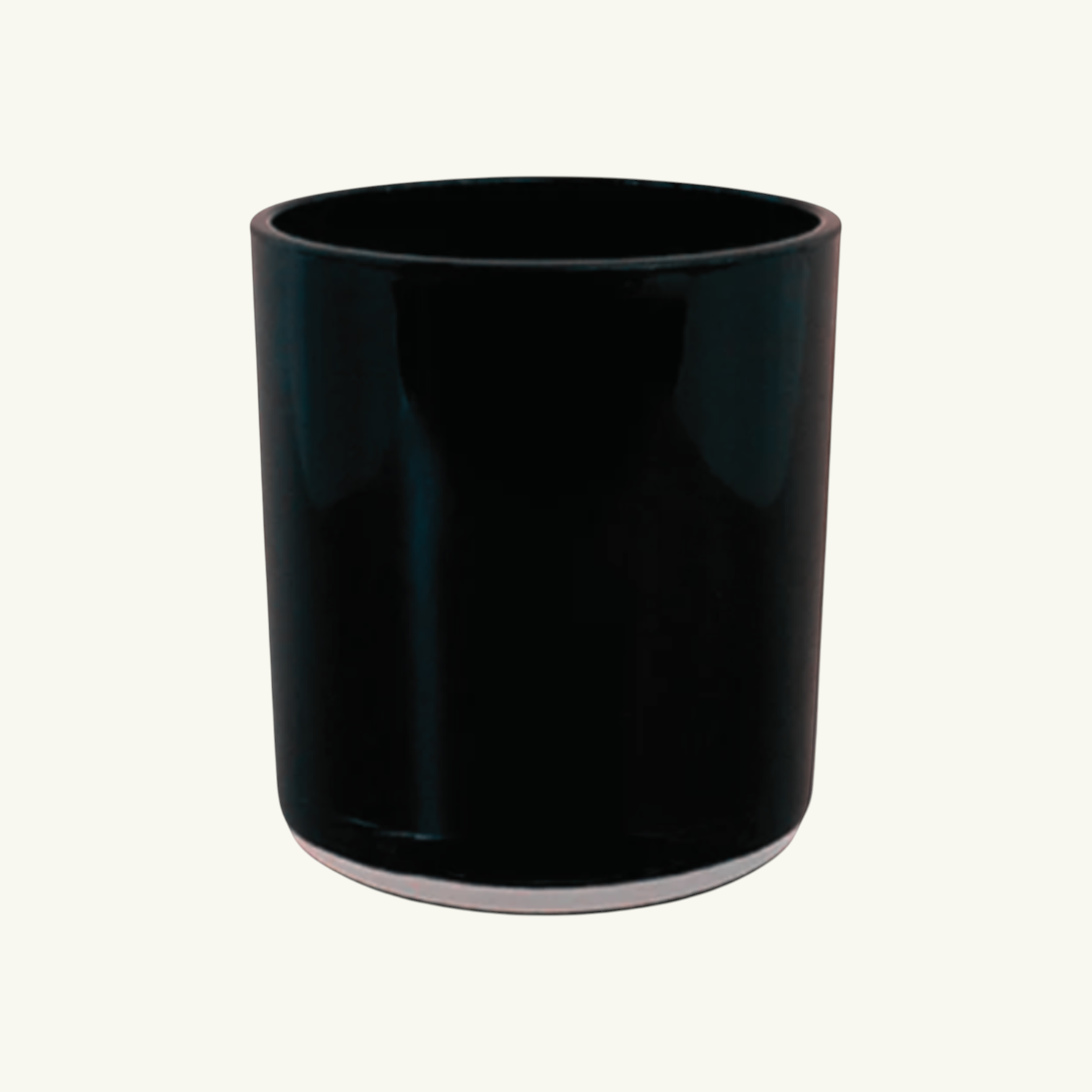 Sienna Candle Jar - Opaque Black with Clear Base - Extra Large