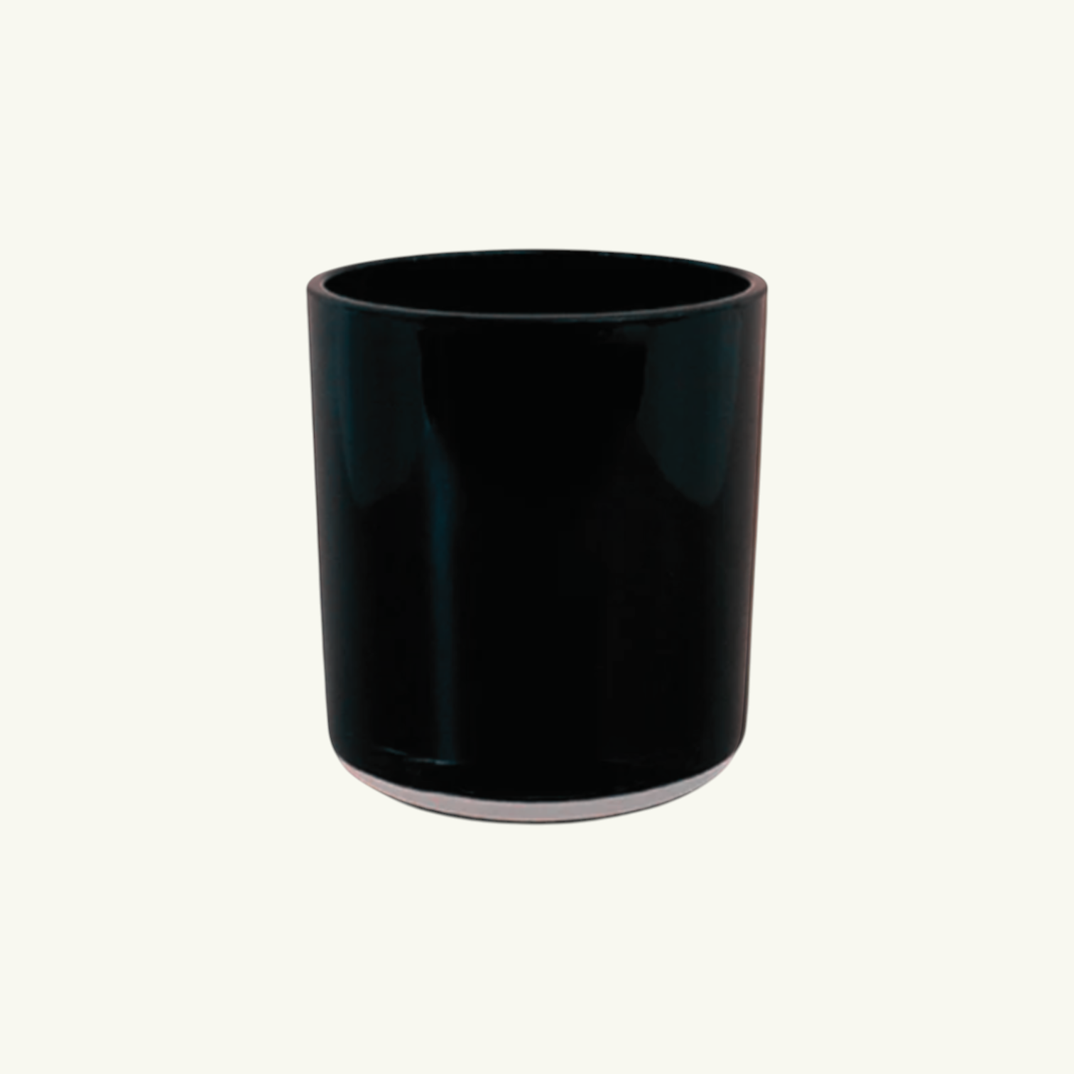 Sienna Candle Jar - Opaque Black with Clear Base - Medium