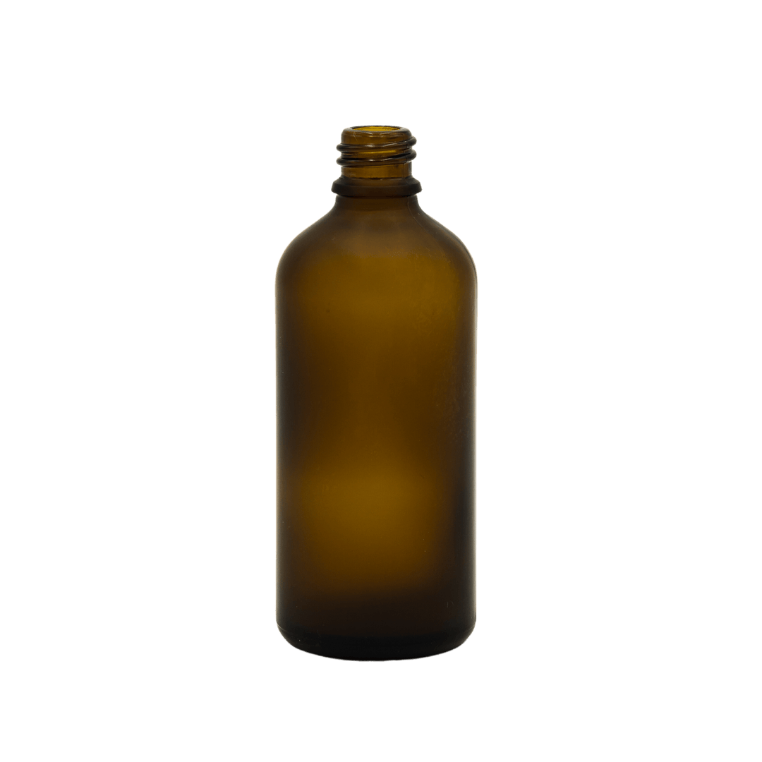 100ml amber spray bottle with screw top opening