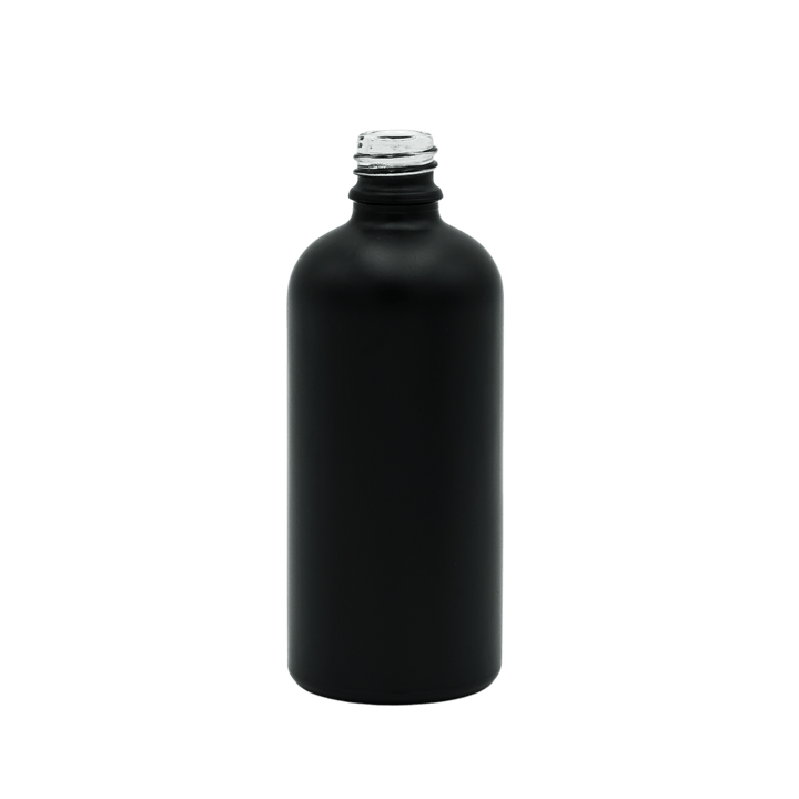 100ml matte black spray bottle with screw top 