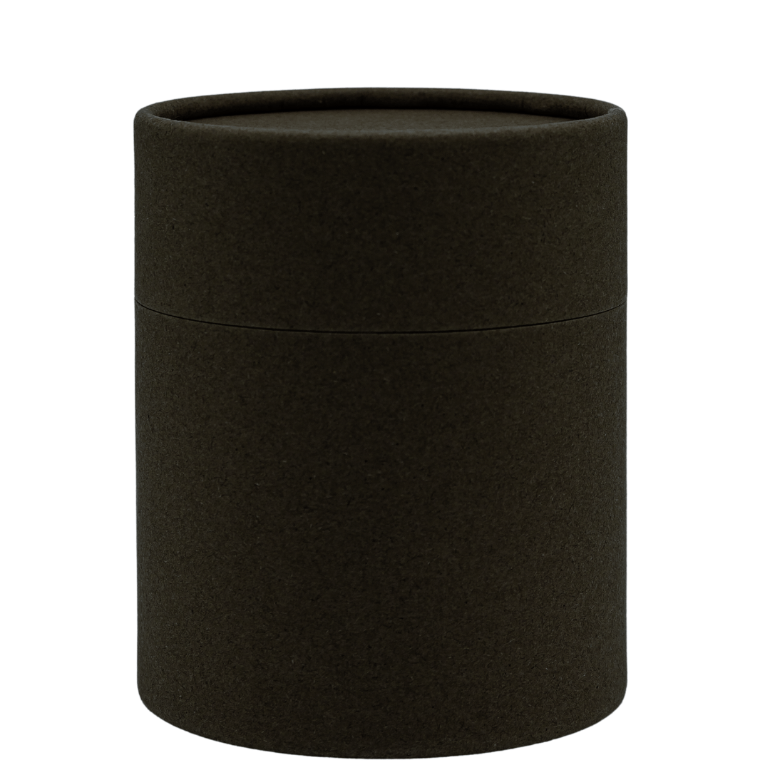 matte black coated kraft tube packaging for x-large candle jar