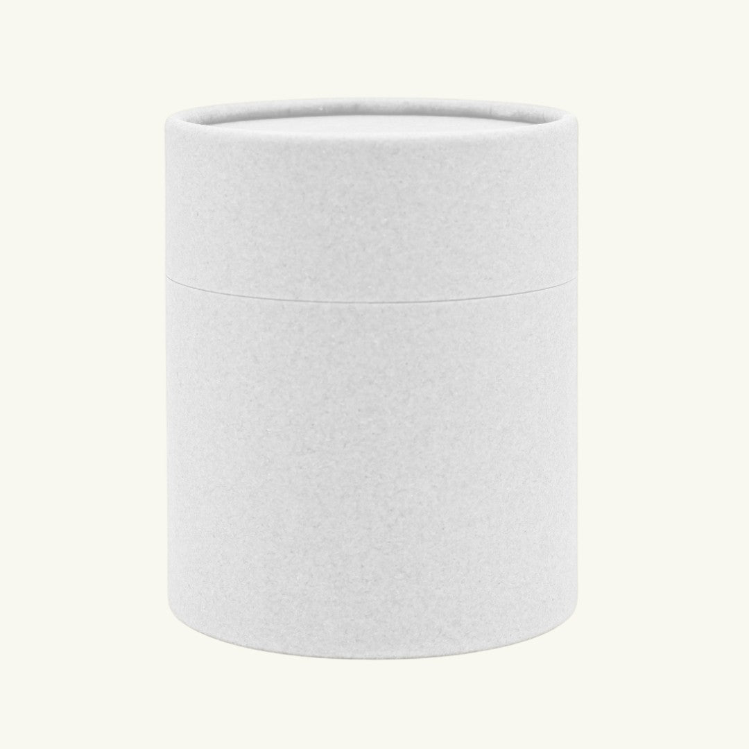 large matte white coated kraft tube packaging for large candle jar