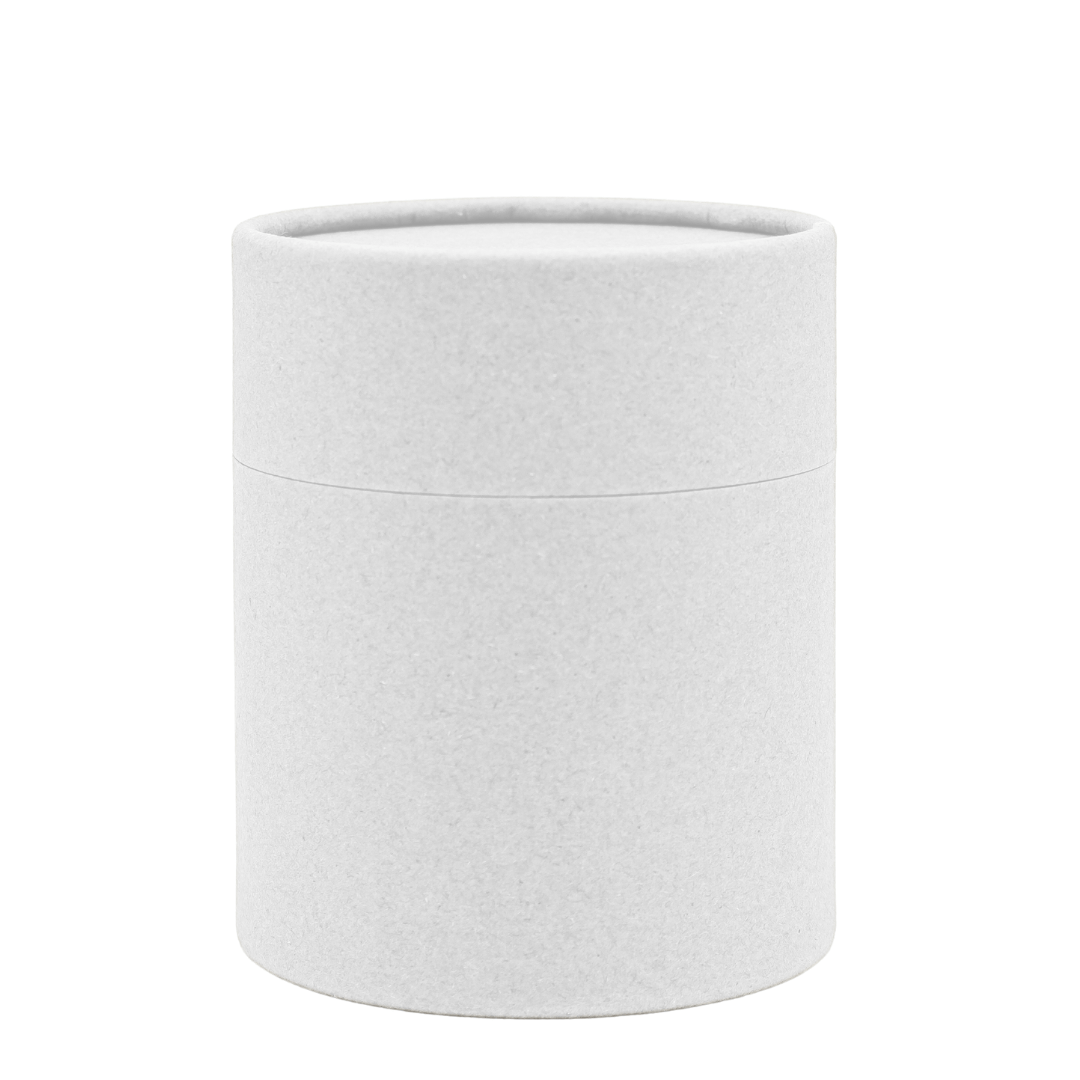 large matte white coated kraft tube packaging for large candle jar